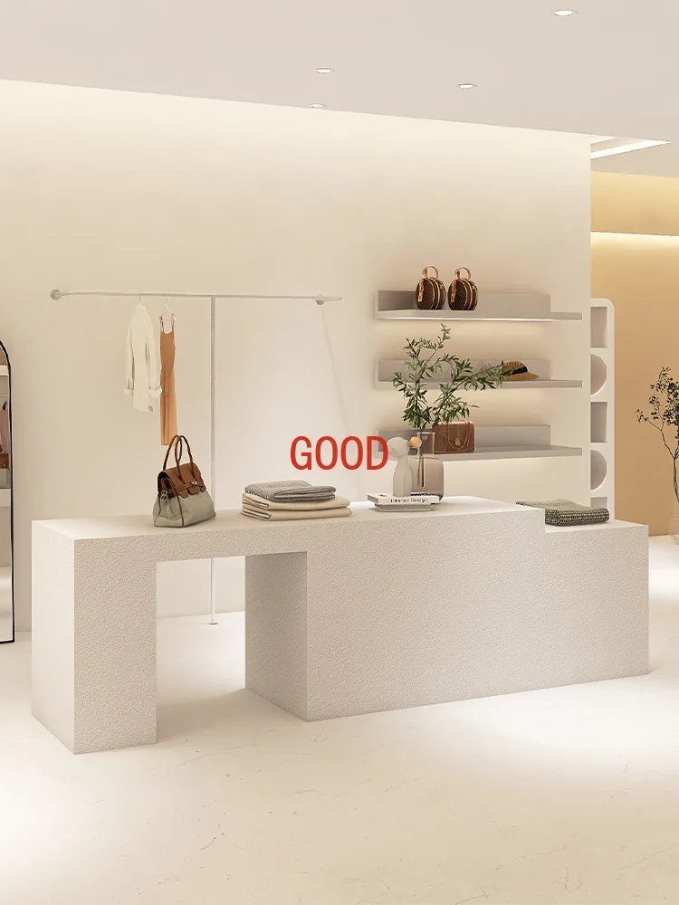 

Clothing store Nakajima Taiwan jewelry cabinet display stand table shoe bag middle display stand black water table