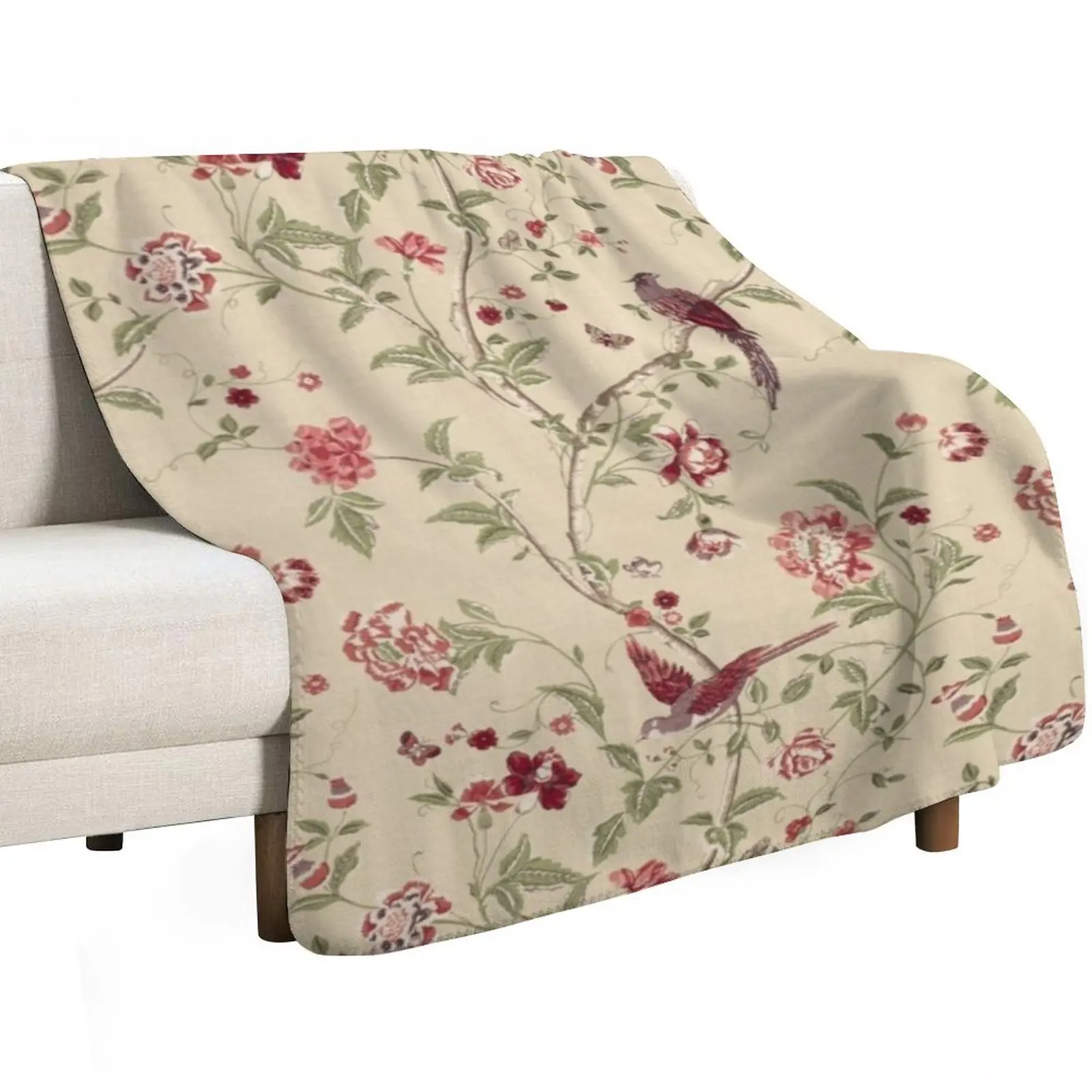 Laura Ashley flowers brids Throw Blanket Bed Cute Beach Decorative Sofas Thins Blankets