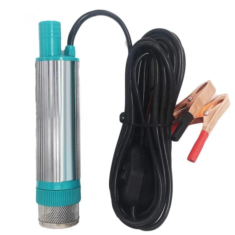 12V Portable Mini Car Pump 38mm - Diesel Fishing Submersible Pump 30L/min with 3m Power Cord - Outdoor Camping Essential