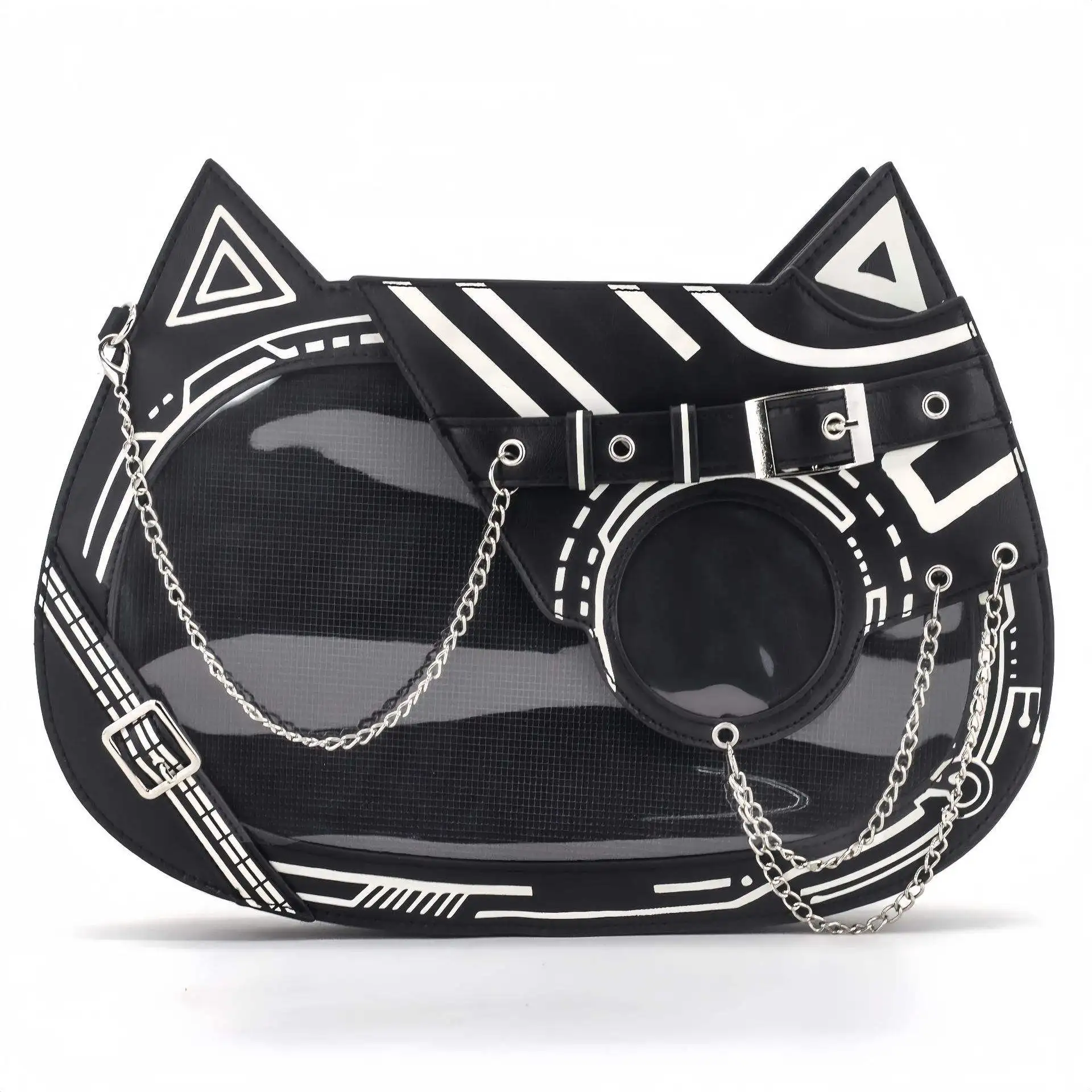 

Manufacturer Custom Artist's Own Design OEM Faux Vagen Leather Crossbody Cat Shaped Ita Bag Women Backpack