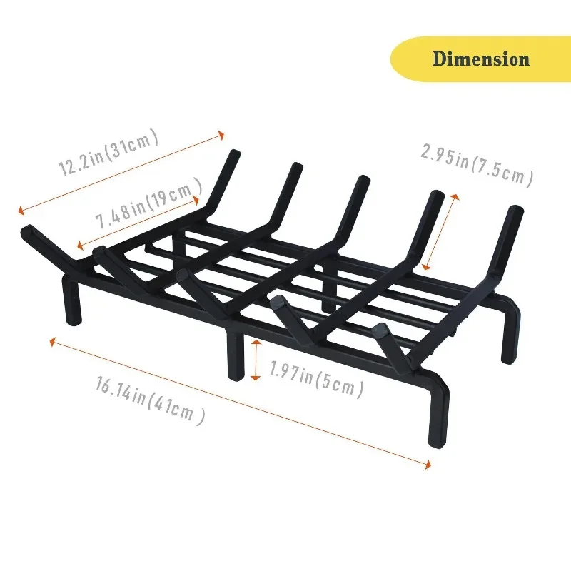 Storage and Finishing Firewood Chassis Simple Wrought Iron Fireplace Fire Rack High Temperature Resistant Wood Storage Rack
