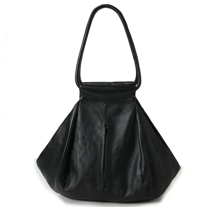 Slouchy Soft Cowhide Large Capacity Purses Handbags For Women 2024 Genuine Leather Shoulder Bags Travel Bag Underarm Wrist Bags