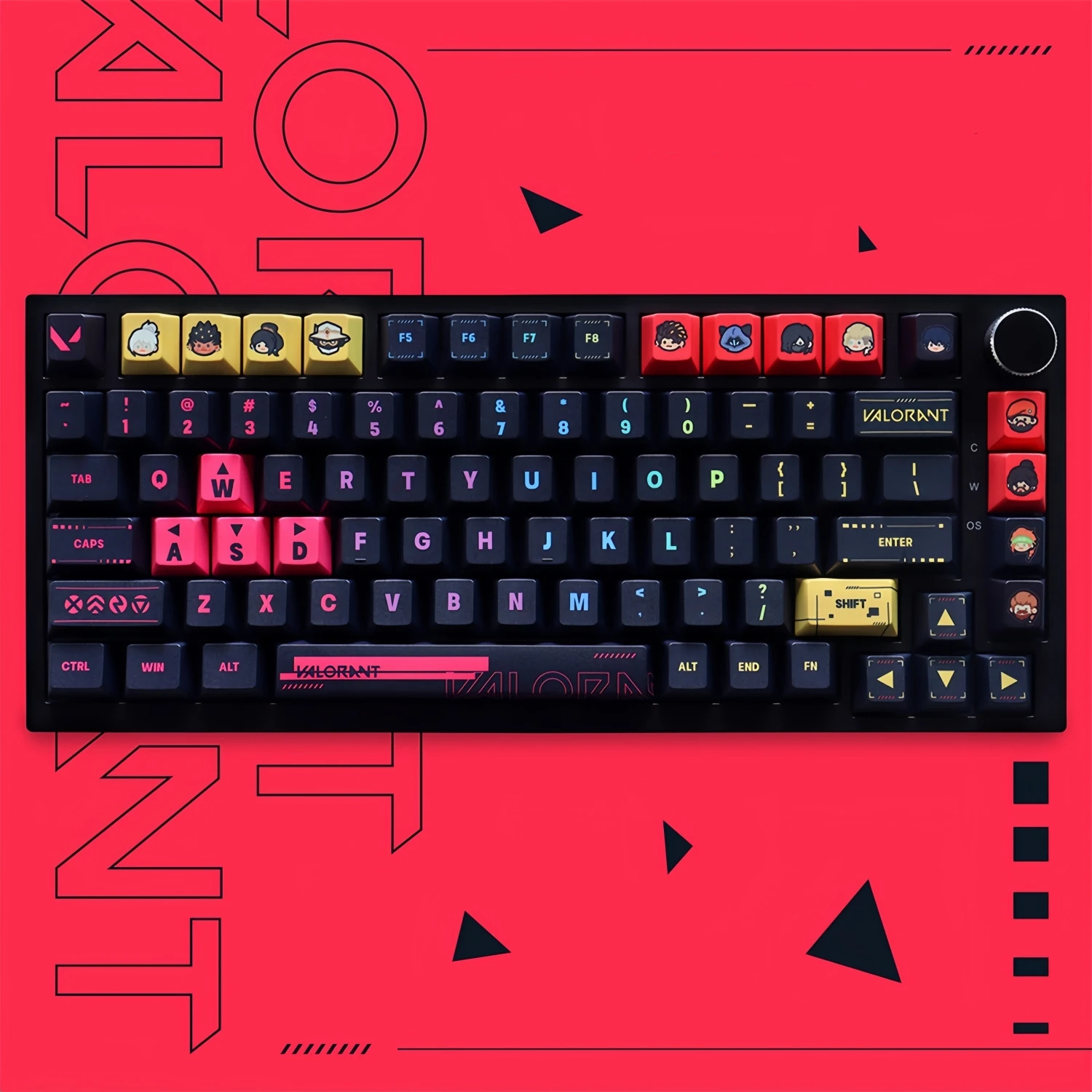 クールなゲーミングテーマキーキャップチェリープロファイル-pbt-129-キーかわいい漫画キーキャップ-mx-スイッチメカニカルキーボード交換用