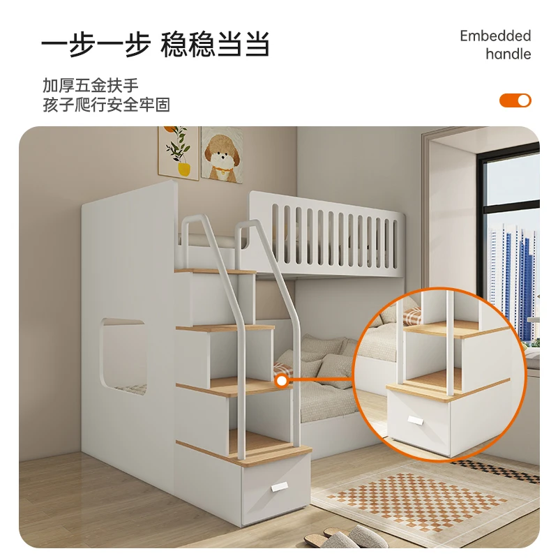 Ladder Household Thickened Solid Wood Bunk Bed Staircase Cabinet Ladder Stool Folding Ladder Dual-purpose Customized Children's