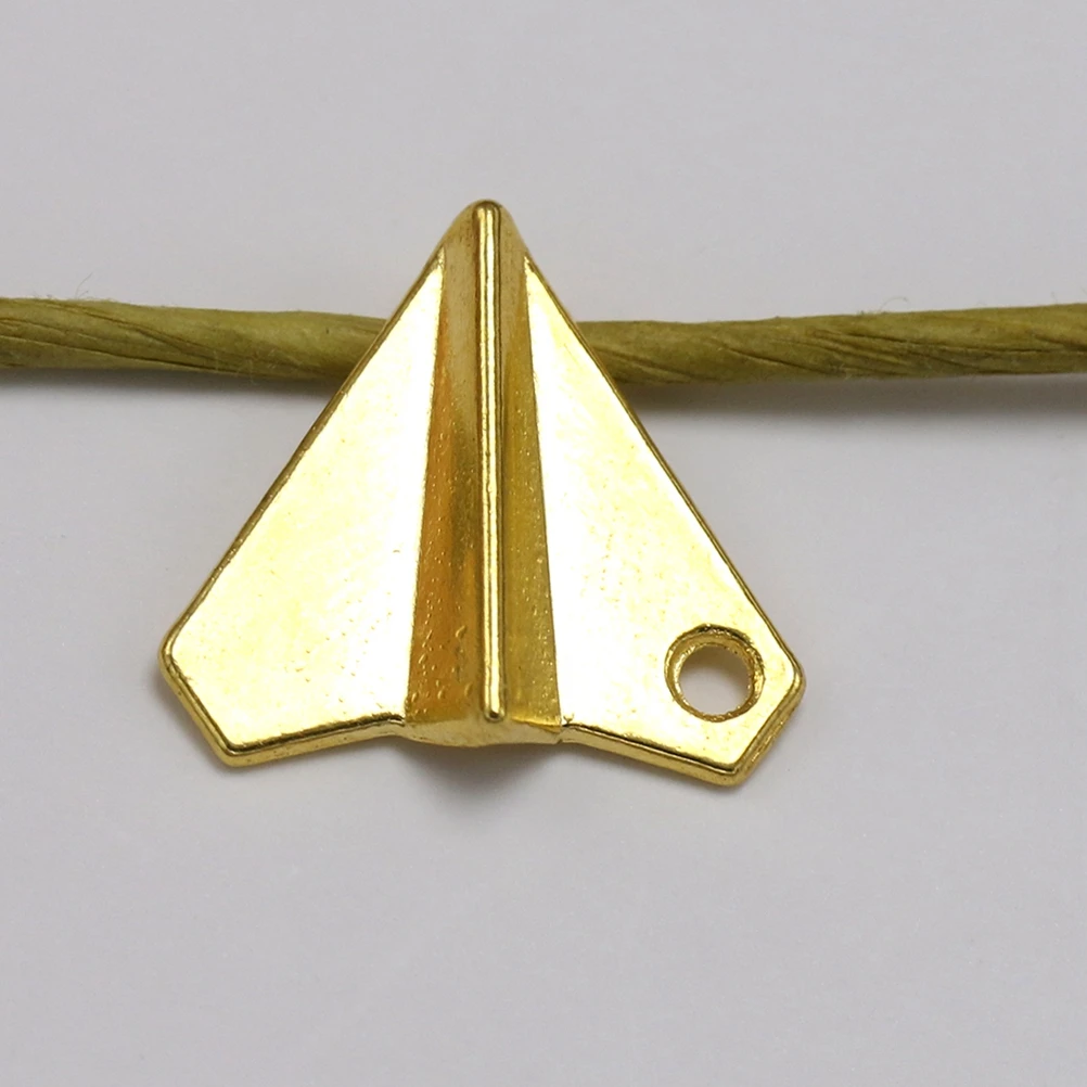 

50 Pcs Alloy Airplane Pendant Jewelry Making Pendants DIY Charms Ancient Silver