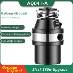 Upgraded Garbage Disposal Black 560w Household Food Scraps Grinder Sewer Garbage Disposal Crusher Kitchen Sink Unit 220V