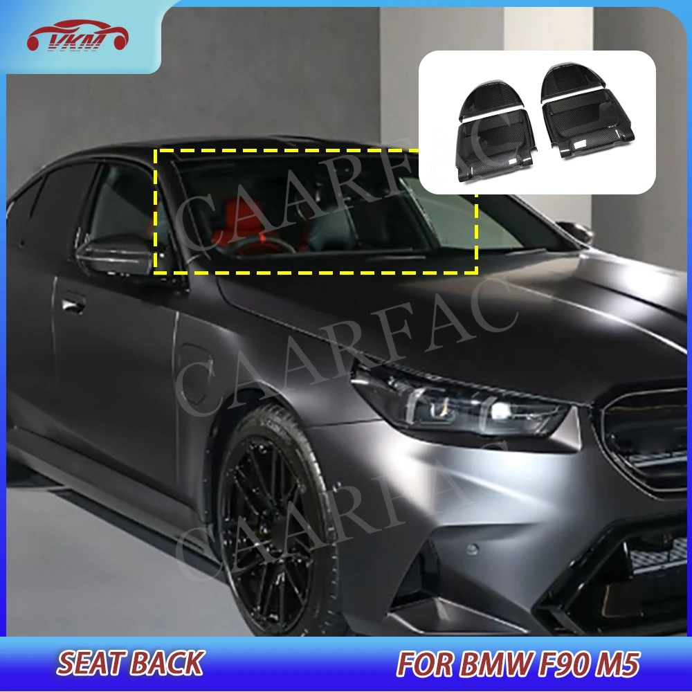

Накладки на спинки сидений из настоящего сухого карбона для BMW F90 M5, F95 X5M, F96 X6M 2018+ (комплект для отделки салона)