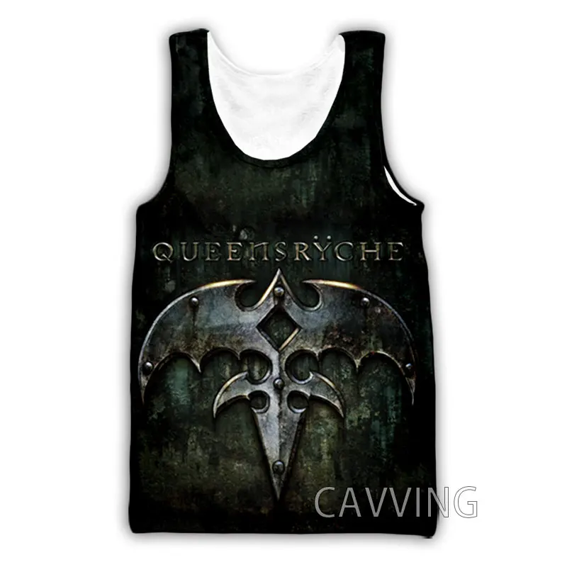 CAVVING 3D Printed  Queensryche Rock  Tank Tops Harajuku Vest  Summer Undershirt Shirts Streetwear for Men/women