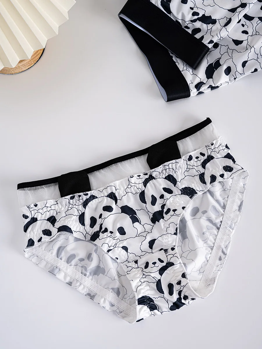 Cute Panda Couple Underwear Male And Female Sexy Pure Desire Couple Cartoon Sweet Panties