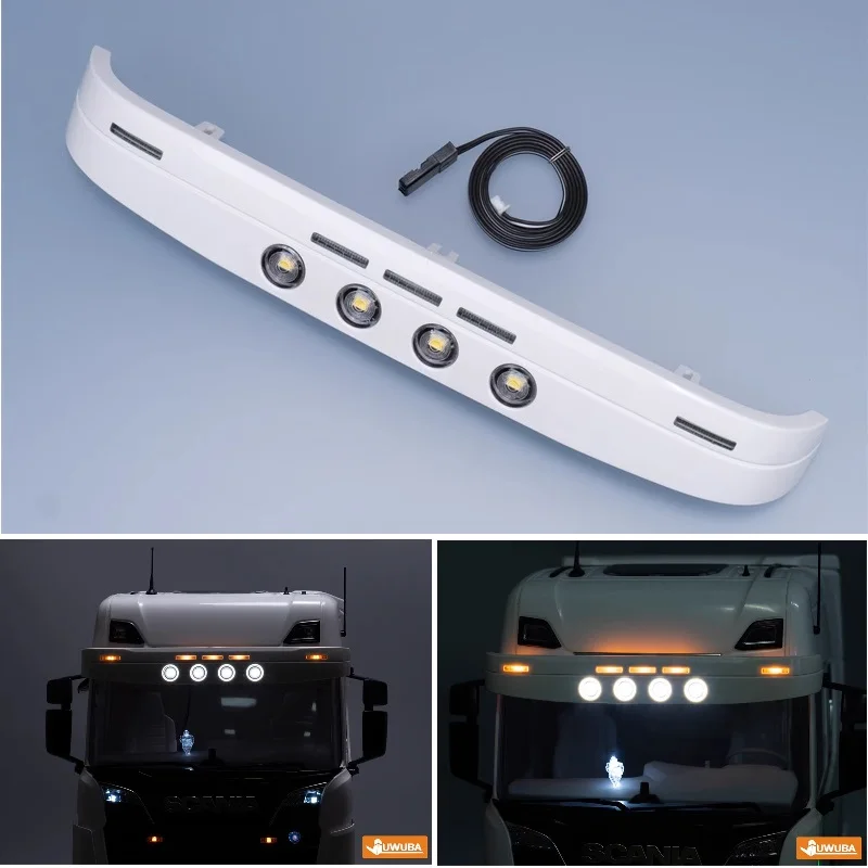 LED Sun Visor Light Decorative Roof Lighting 1/14 for Tamiya RC Truck Tipper For SCANIA 770S