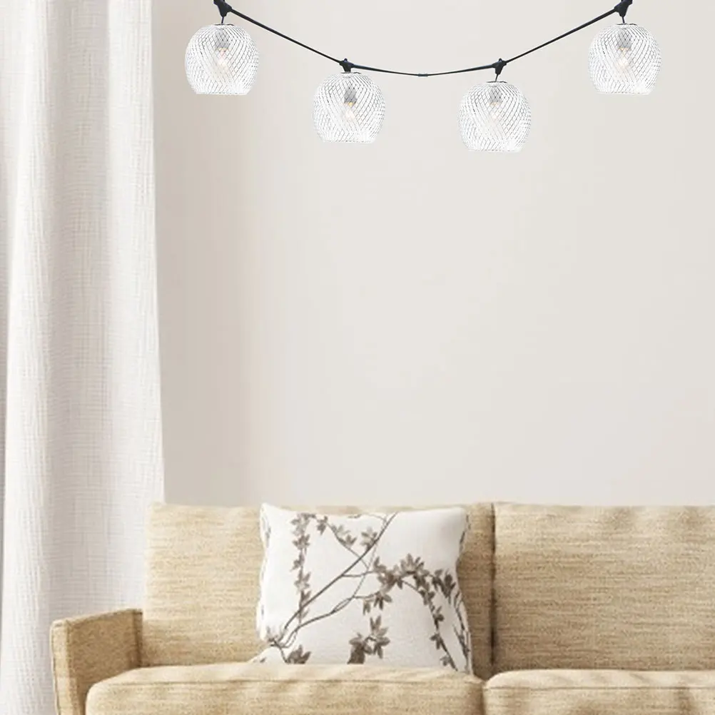 

4pcs Metal Lampshade Light Covers Decorative Creative Ceiling Fan Hollow Aisle Chic Pendant LampDecoration Supply Store Hotel