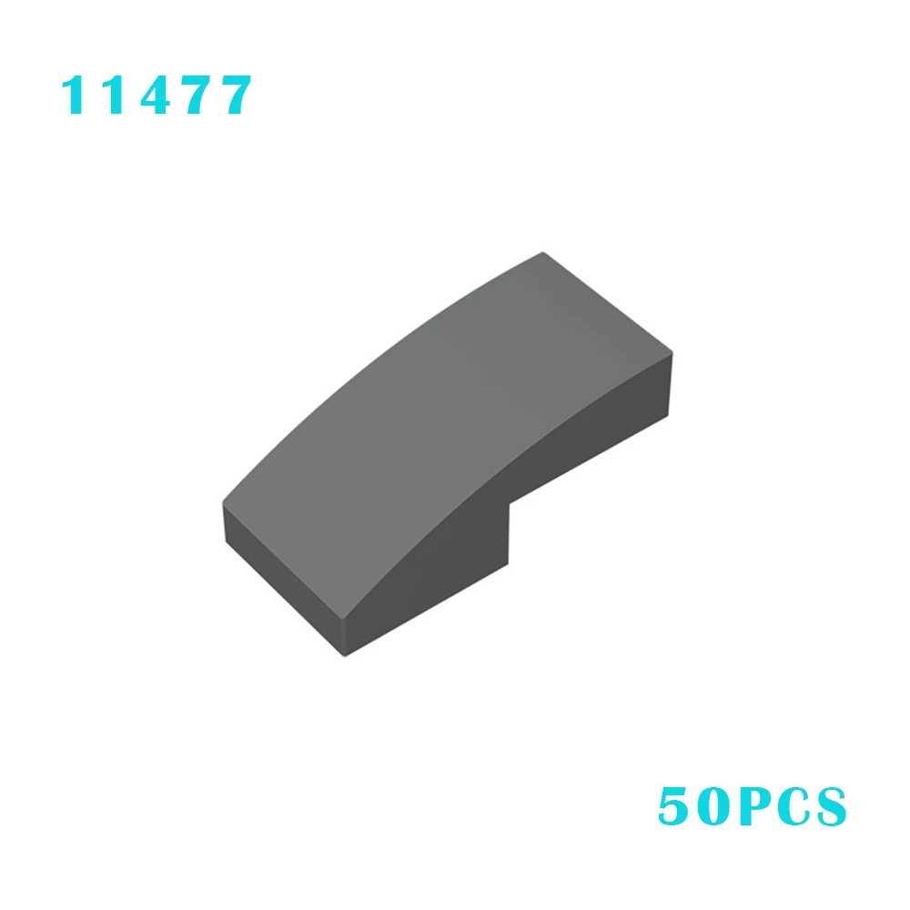 50 Stück 11477 gebogene 2x1-Steine für DIY-Bauprojekte, Sammlungen, modulares Spielzeug für technische MOC-Sets, Weihnachtsgeschenke