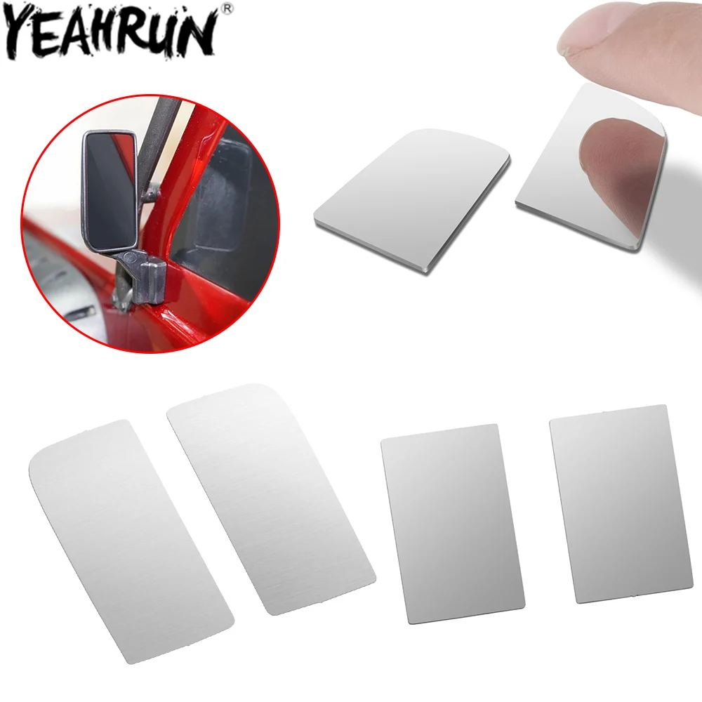 

YEAHRUN 1Pair Metal Rearview Mirror for 1/10 RC Crawler Car TRX4 TRX6 Upgrade Parts