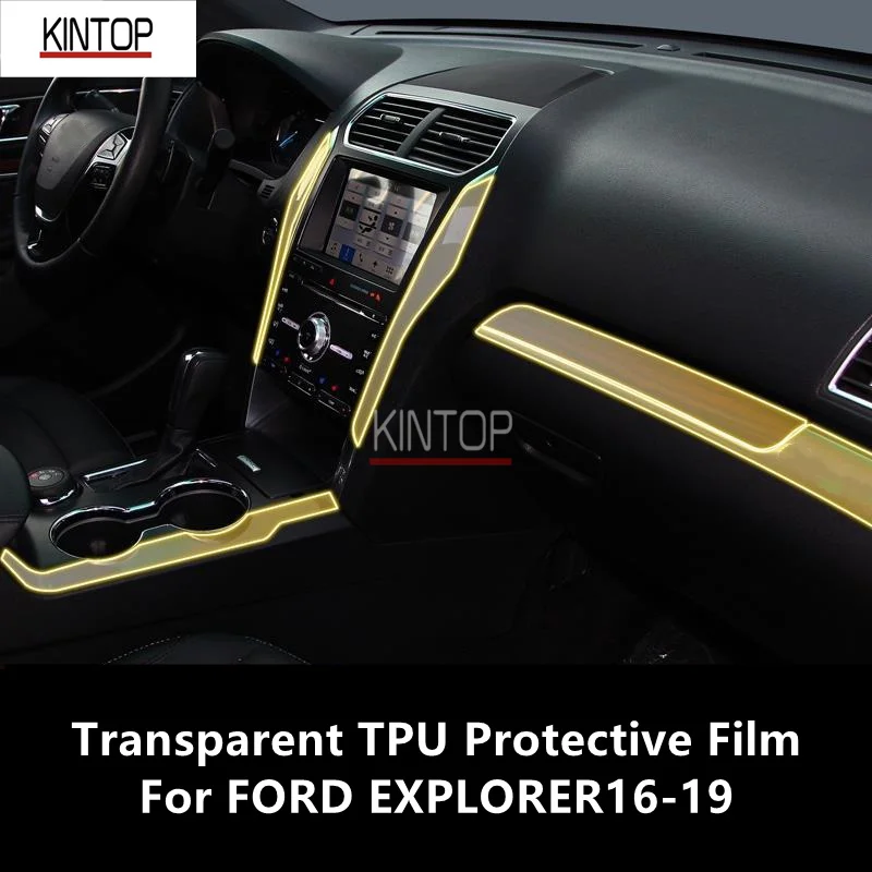 For FORD EXPLORER 16-19 Car Interior Center Console Transparent TPU Protective Film Anti-scratch Repair Film Accessories Refit