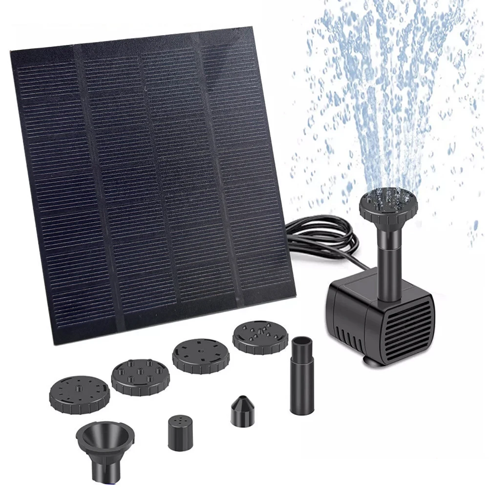 Solar Panel Powered Water Feature Pump Solar Fountain Pond Pump Kit Solar Water Pump Kit for Garden Pool Pond Aquarium Fountain