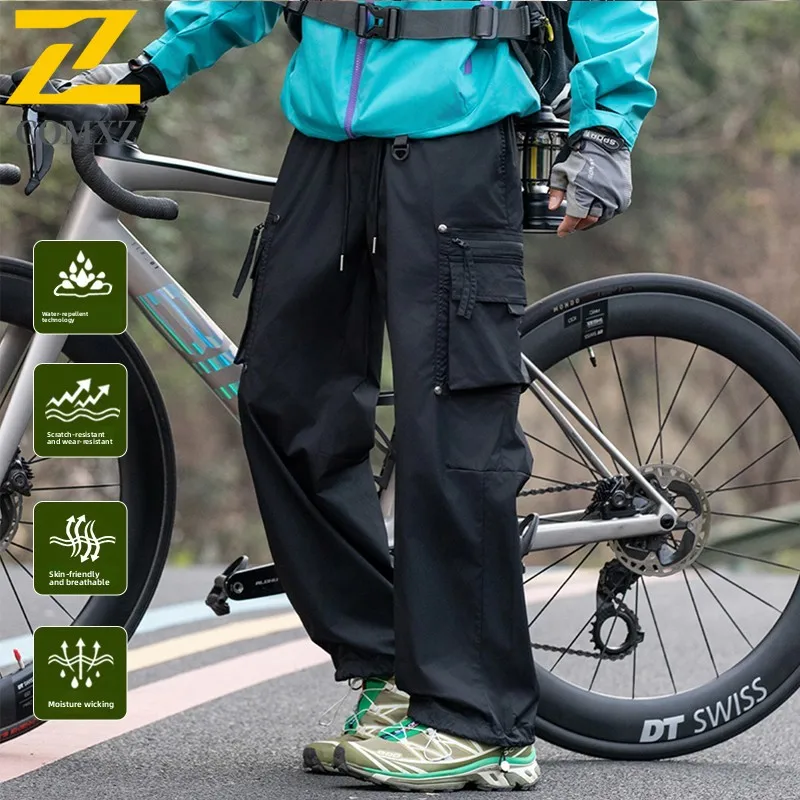 Men's Cargo Pants Baggy Wrinkle Resistant Water Repellent Trousers Autumn New Outdoor Climbing Utility Straight Comfort Pants