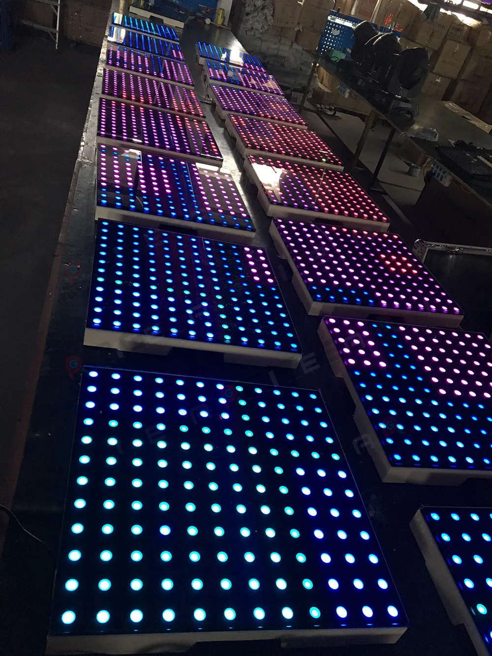 Factory Price 8x8  12x12 Digital Pixels Interactive Led Dance Floor for Wedding Party Club