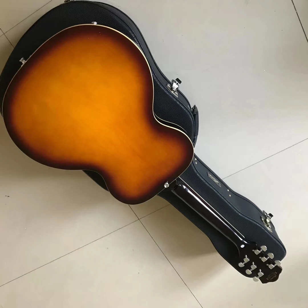 free shipping affordable Grote High quality P90 pickup archtop guitar jazz electric guitar low price hollow body thin jazz guita