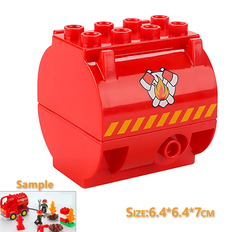 Große Bausteine Bau Verkehrs Maschinen Kreativität Auto Zubehör Kran Bagger Ziegel Spielzeug Für Kinder Baby Geschenk