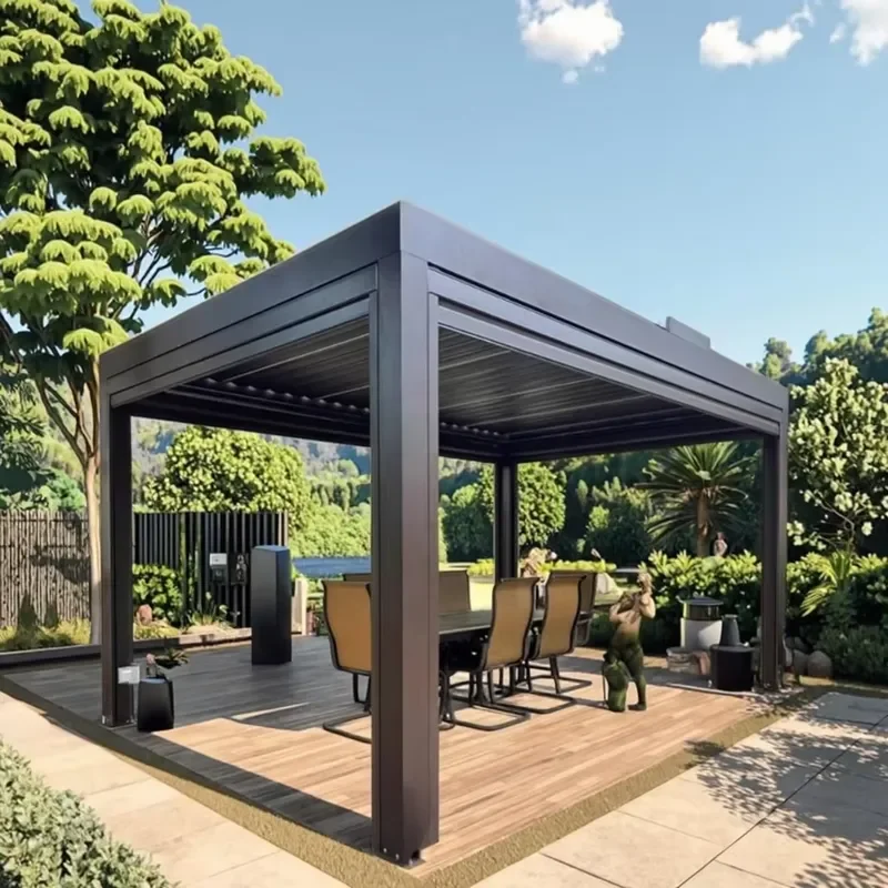 Modern Aluminum Louvered Pergola Pavilion for 3x3 3x4 4x3 4x4 4x5 4x6 6x3 6x4 6x5m Outdoor Garden Gazebo Pergole Pergula