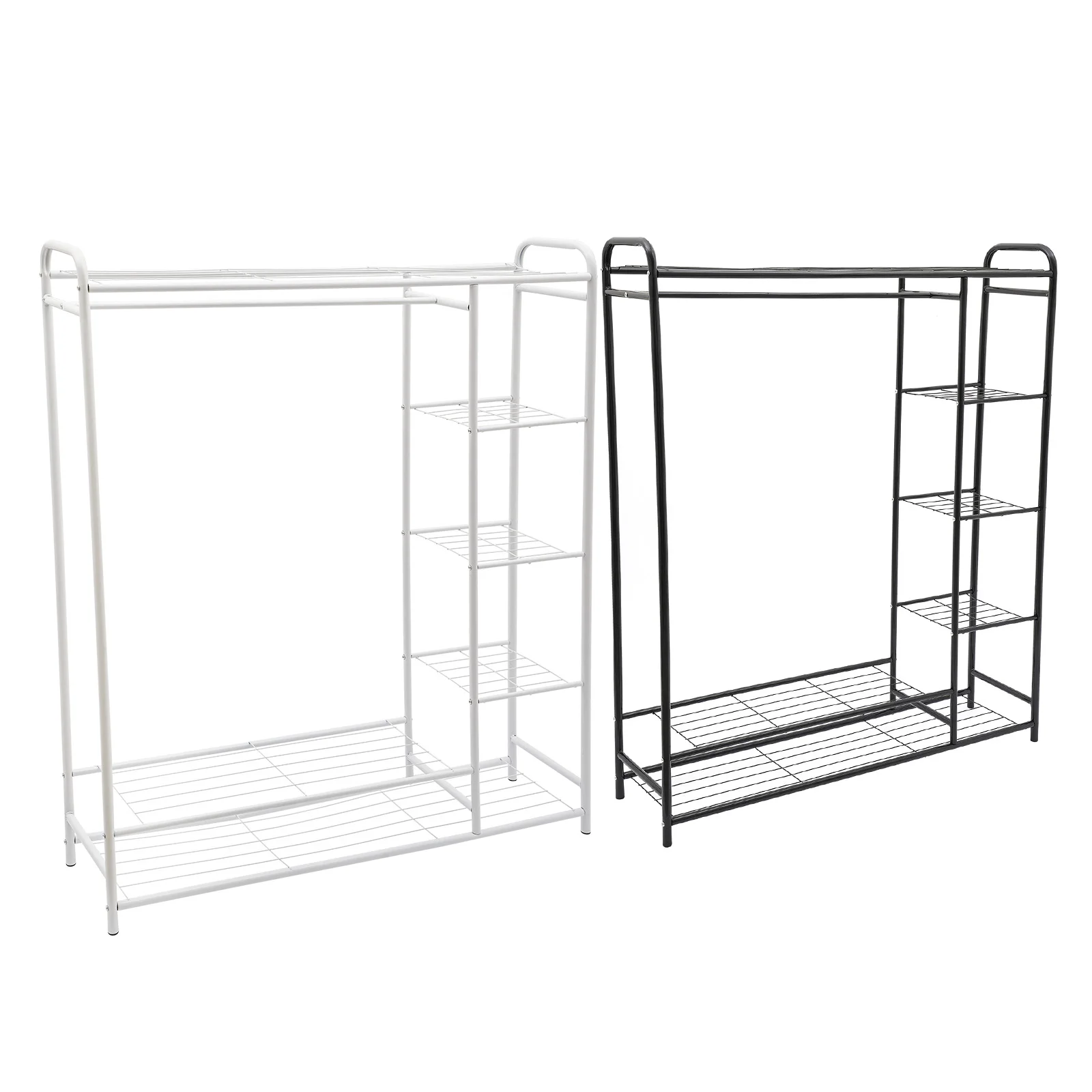 7 Tiers Freestanding Clothing Rack Organizer  Wardrobe Closet Holder Space-saving For Bedroom