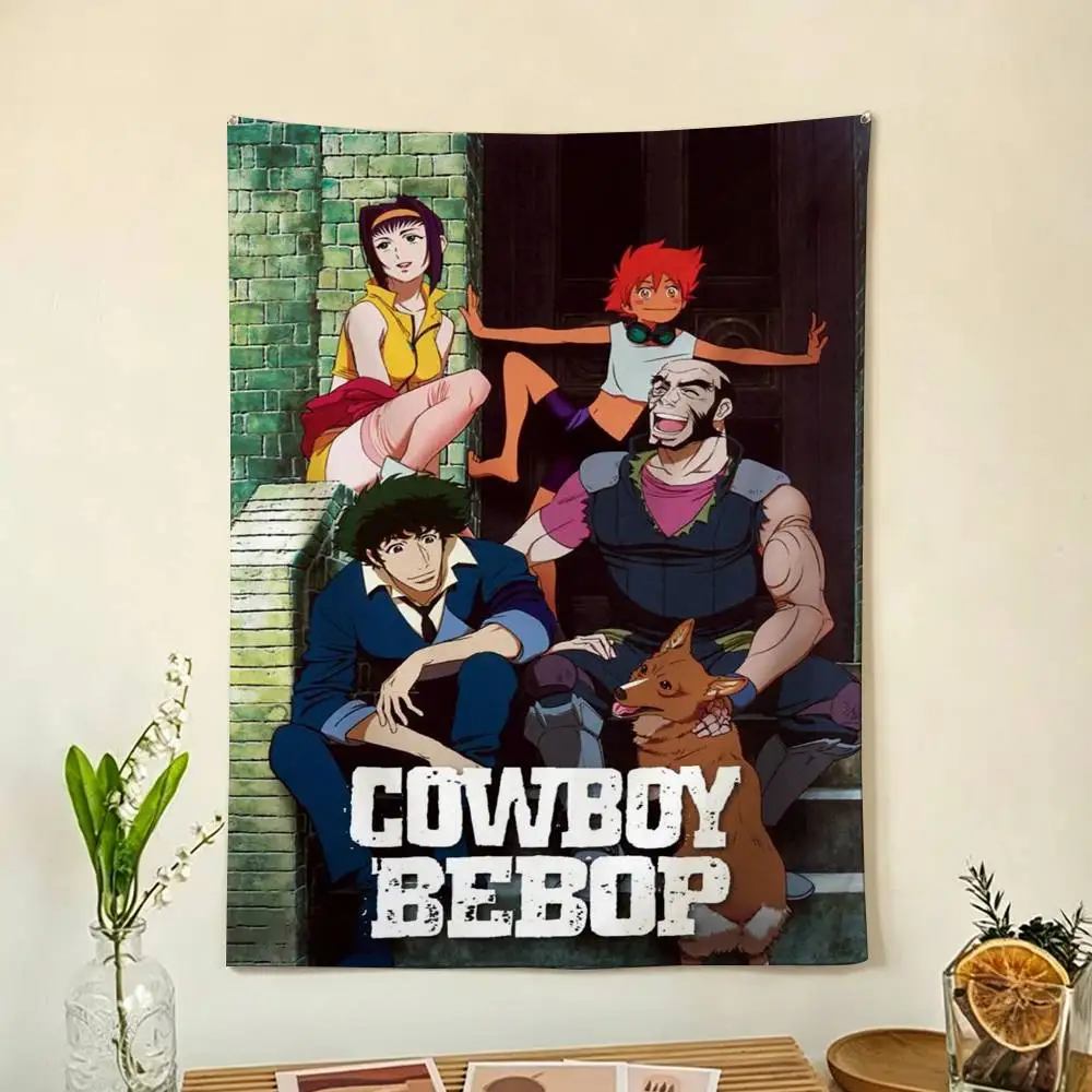 Anime C-Cowboy Bebop Flag Digital Printing Banner for Garage Wall Out Door Decoration