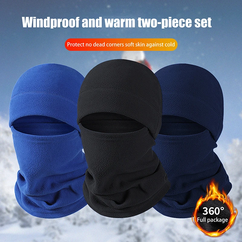 Winter Warm Polar Coral Fleece Balaclava Men Face Mask Neck Warmer Beanies Thermal Head Cover Sports Cycling Ski Scarf Mask