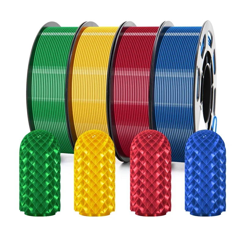 PLA Silk 3D Printer Filament 200g 1.75mm Eco-Friendly Extrudeuse Filament for FDM Non-Toxic Vacuum Packaging