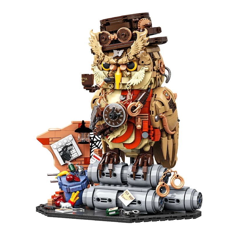 

В НАЛИЧИИ MOC Технические механические совы Строительные блоки Кирпичи Модель Сборка игрушек для детей DIY Подарочный набор на день рождения