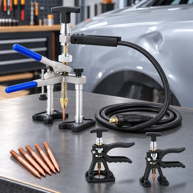 For Auto Dent Repair Tool Body Sheet Metal Puller Paintless Spot Welding Refinement Pulling Kit for Car Body Data Restoration