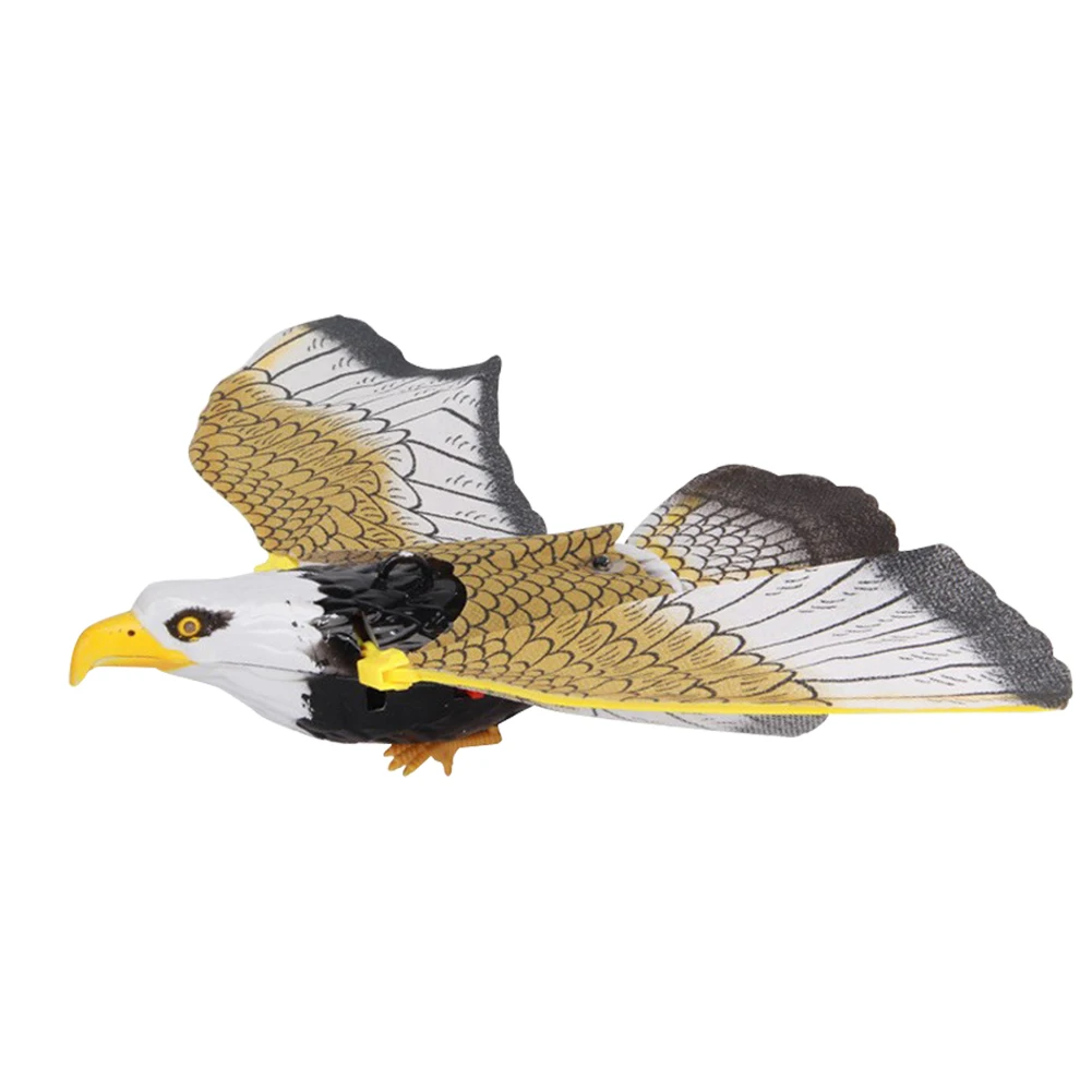 Juguete eléctrico con sonido de loro y águila, divertido águila voladora simulada, luz y música sin batería, regalos, decoración de jardín