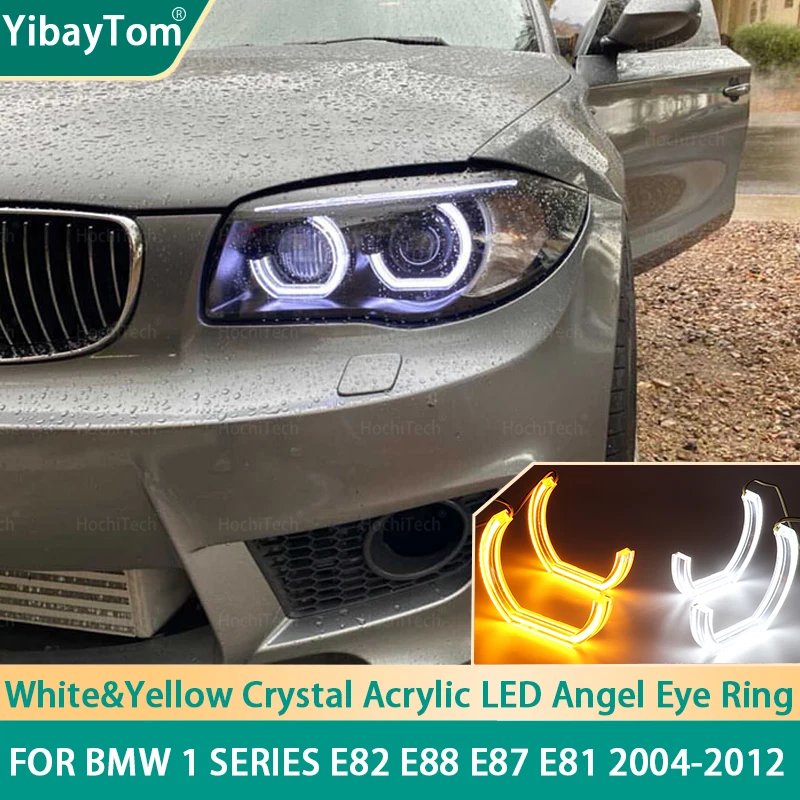 

Bright Durable Warranty Switchback DTM Style Light LED Angel Eye Halo Dual Color For BMW 1 Series E82 E88 E87 E81 2004-2012