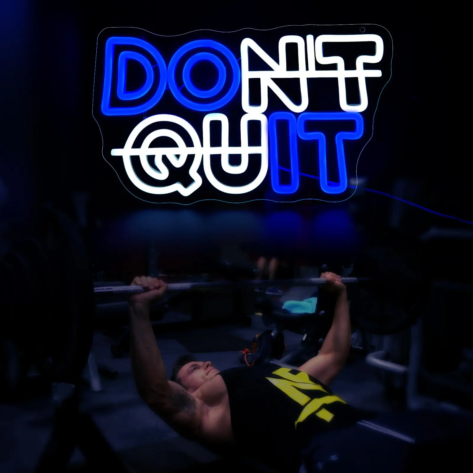 Светодиодная неоновая вывеска Don't QUIT, вдохновляющая цитата, игровая комната, декор спальни, настенное искусство, мотивационный неоновый свет, тренажерный зал, класс