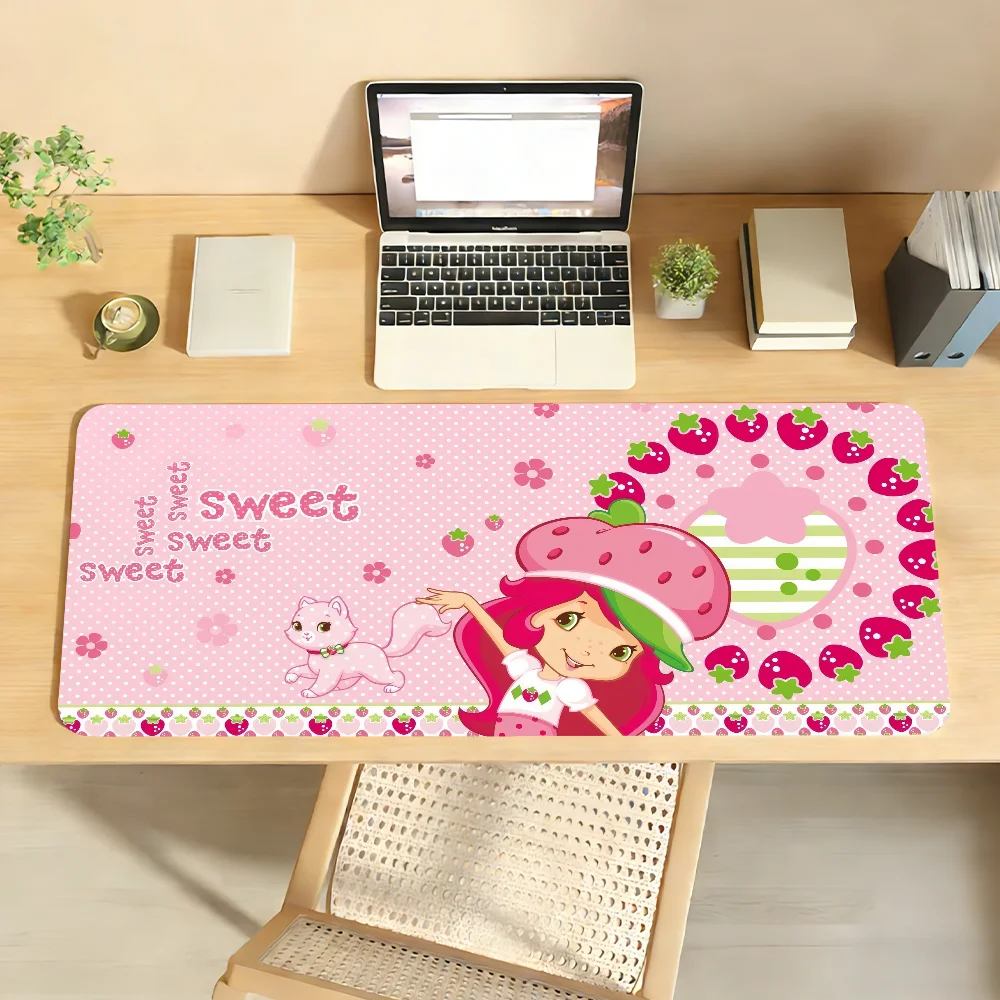 S-strawberry Cute S-shortcake-S Mouse Pad Non-slip Locking Edge DeskMat PC Laptop Accessories Rubber Office Keyboard Large Game