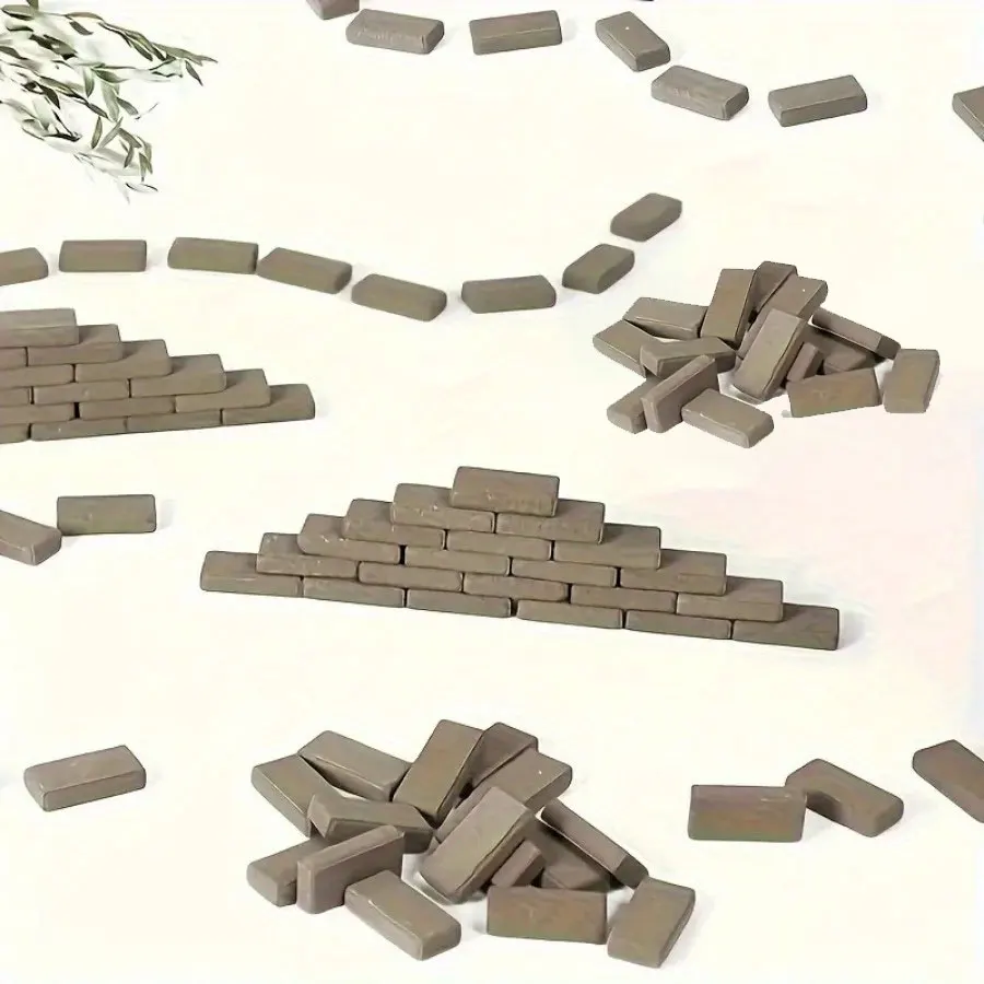 Mini Grey Brick Landscape Craft Toy House Realistic Miniature Blocks DIY Micro Model Aquarium Garden Accessories Birthday Christ
