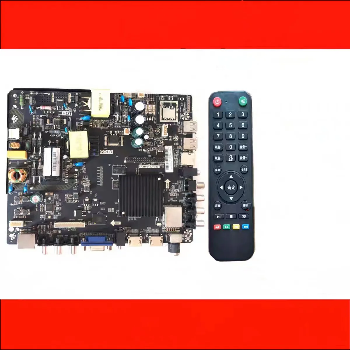 original for TP.MS338.PB801 / TP.ms358.PB801 / TP.HV320.PB801 smart TV three in one network motherboard include remote control