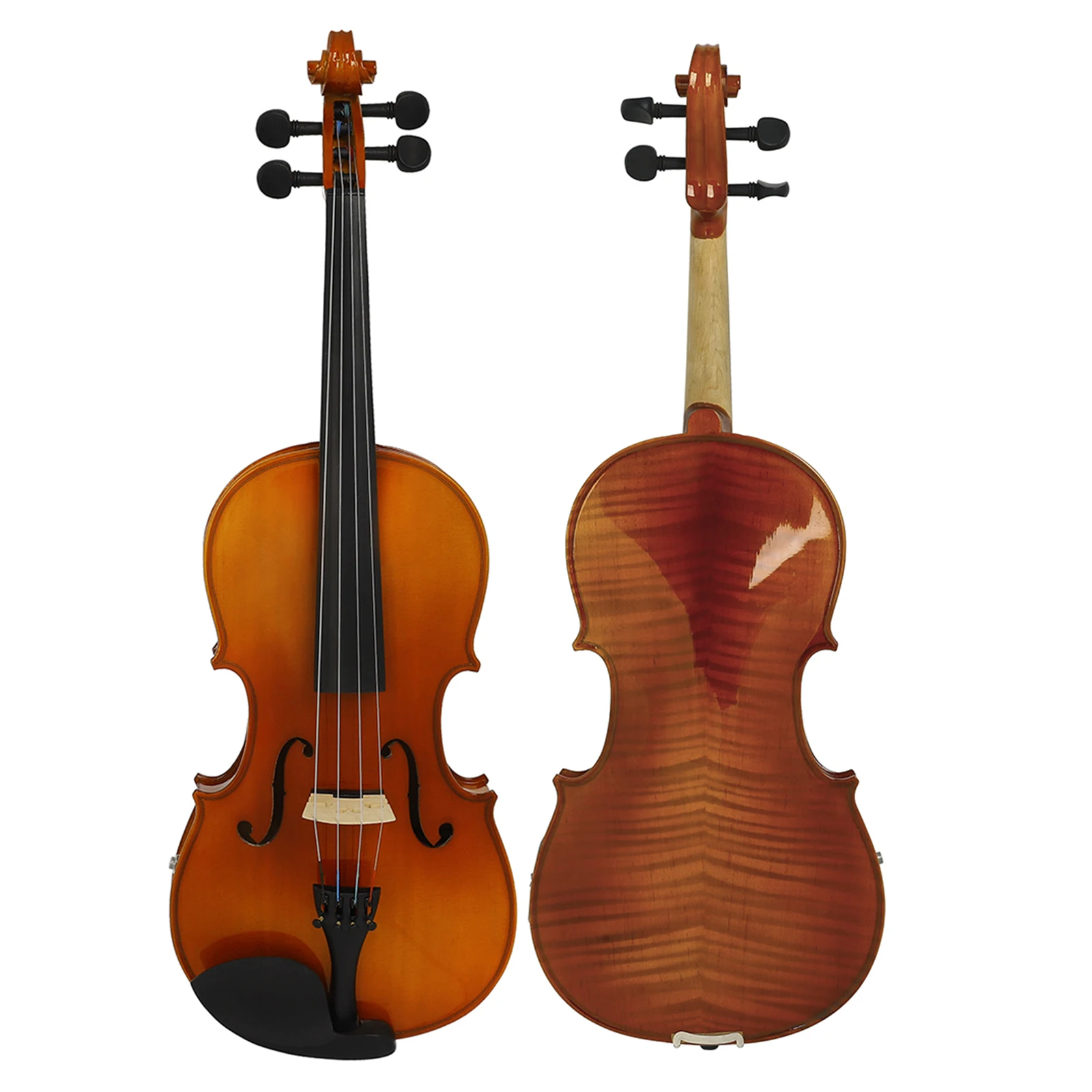 IRIN VA-E15 EQ Viola 16 Inch Electric-Acoustic Solid Wood Viola with Case Bow Professional Stringed Musical Instrument