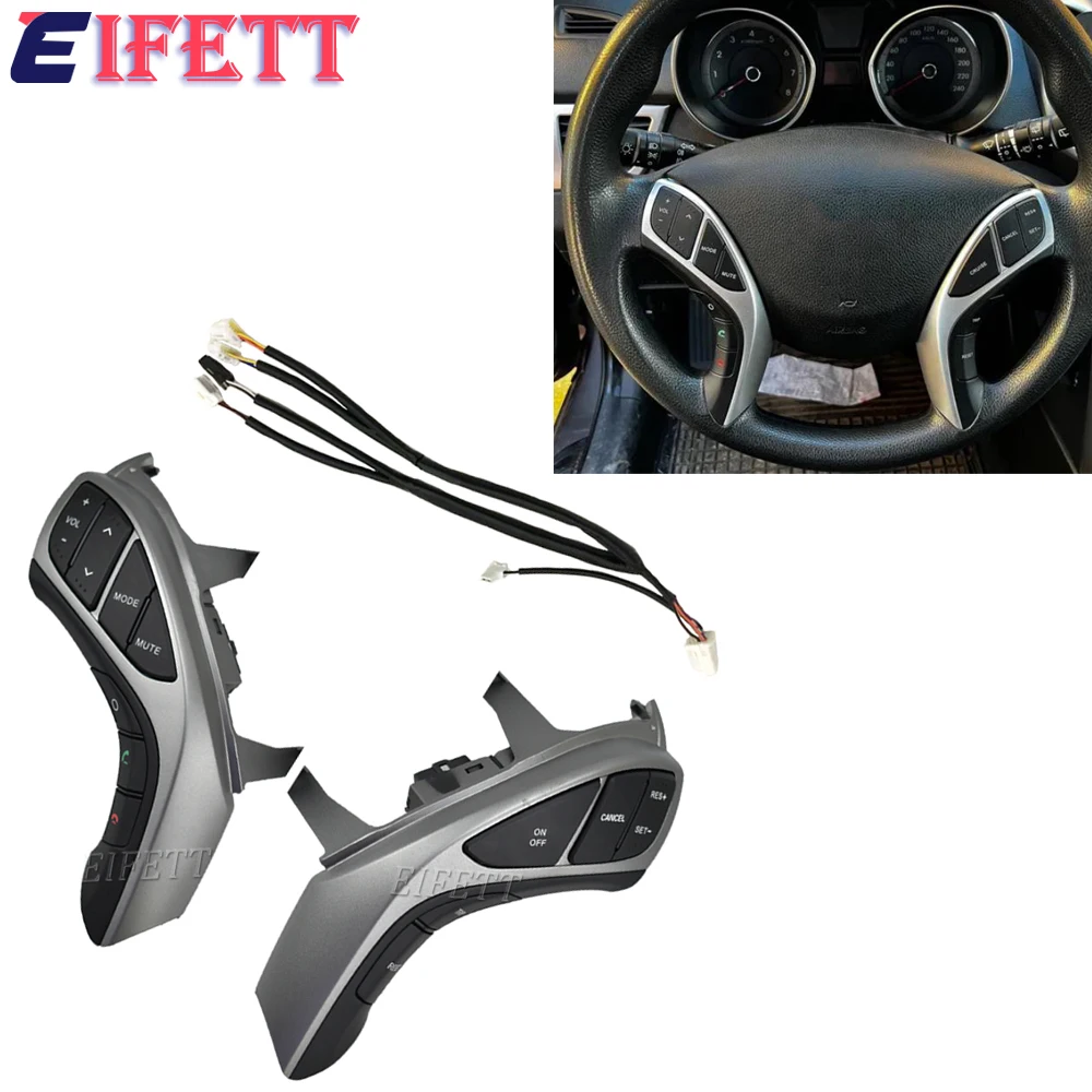 Steering Wheel Buttons For Hyundai Elantra I30 2012 2013 2014 2015 Control Volume Channel Phone Cruise Music Buttons Switch