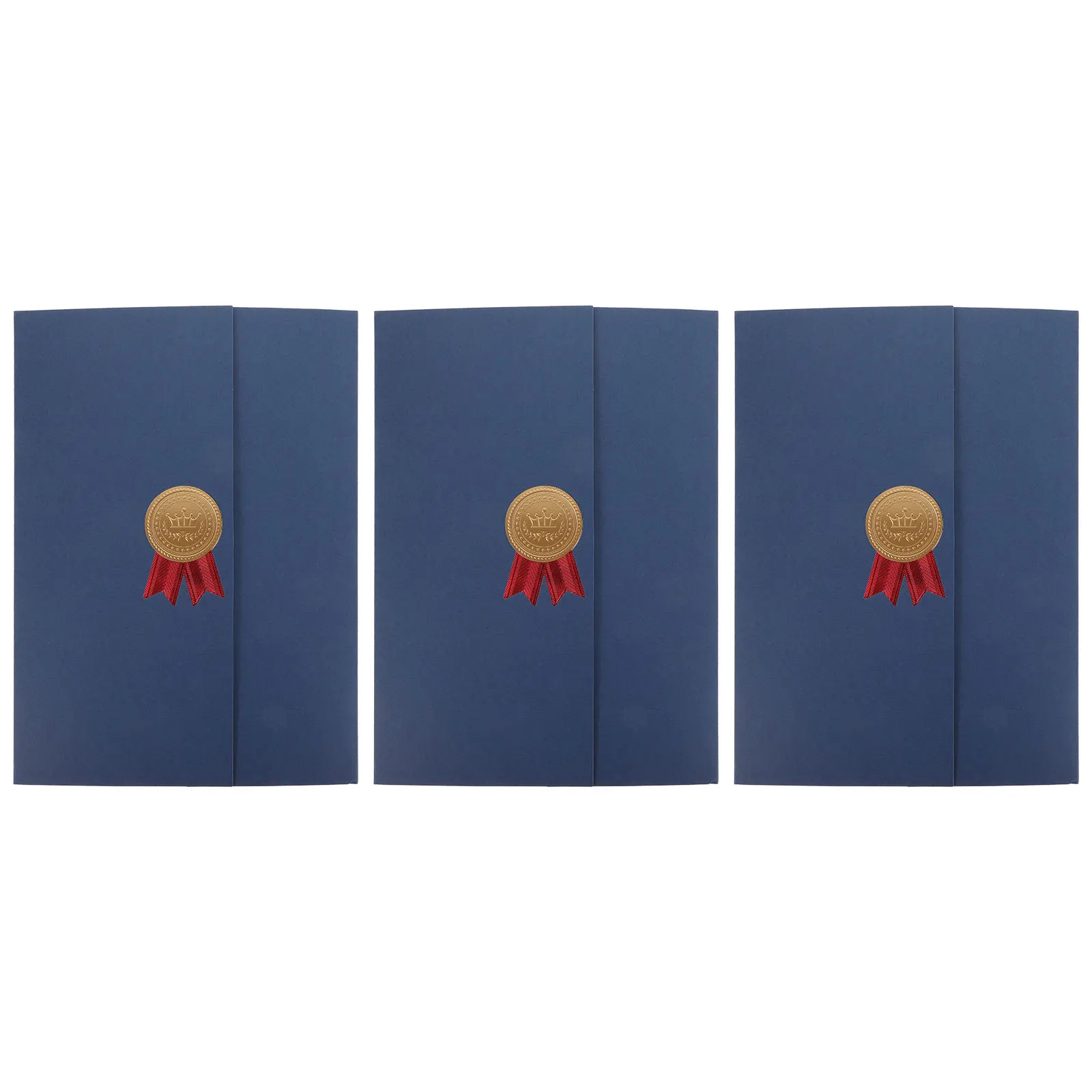 

3Pcs Certificate Covers Folding Type Paper Diploma Holder Document Protector for Awards Graduation and Office Display