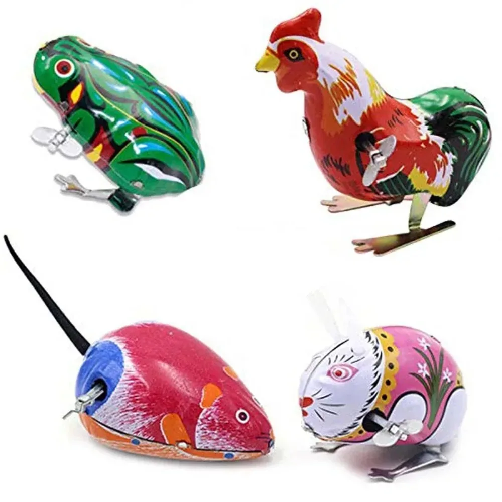 

Инерционные игрушки: Железная лягушка, кролик, мышь, петух — милые разноцветные фигурки для детских праздников, подарков, соревнований, реквизита и призов TMZ