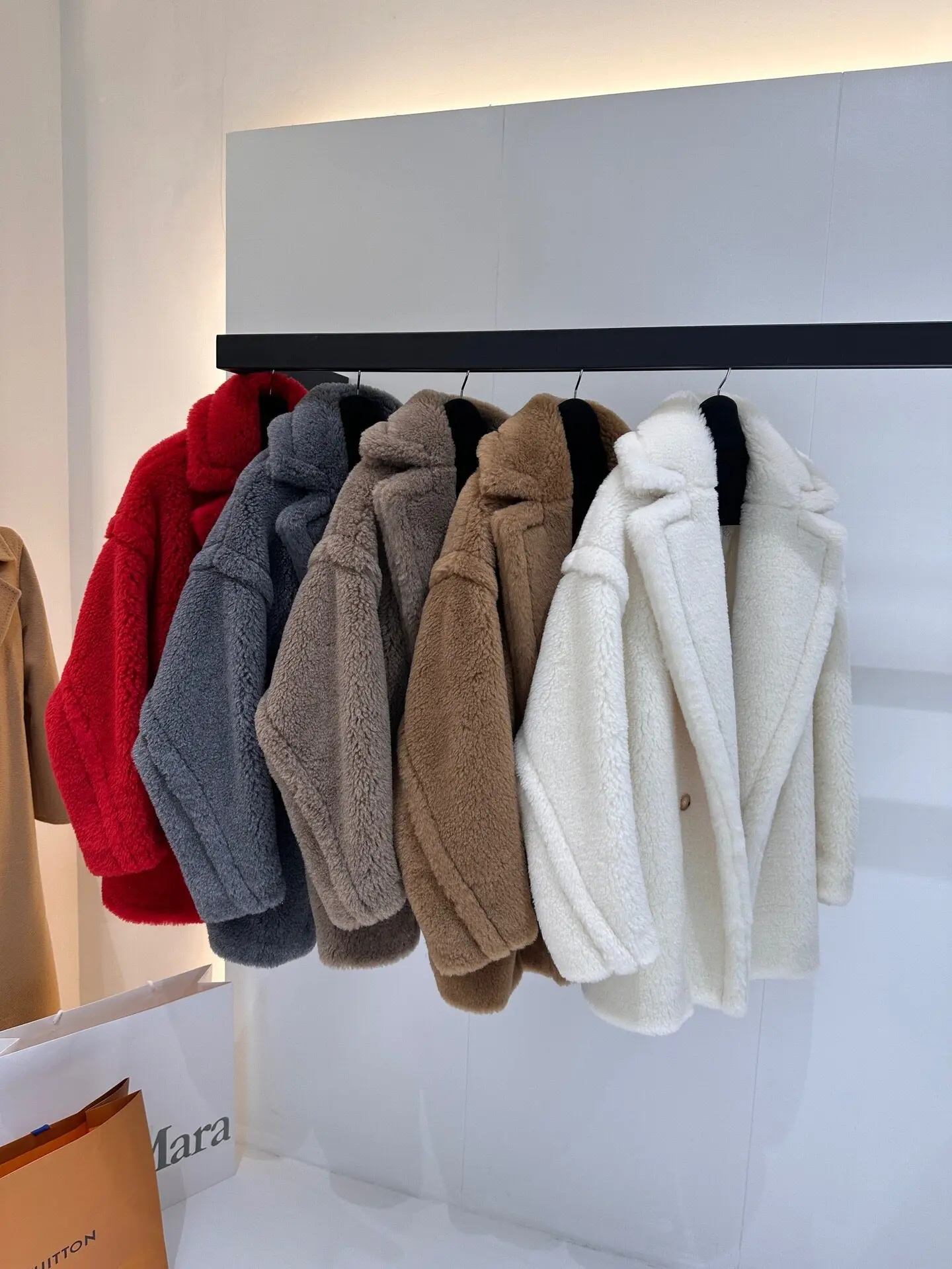 Max Kurzer Teddybär-Mantel 62% Alpaka 26% Wolle 12% Seide Mantel Winter DAMEN Jacke Verdickter Damenmantel Übergroß