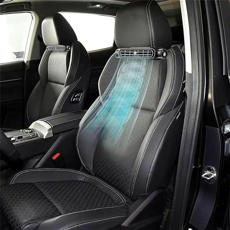 Leading-Edge-Car Seat Cooling Fans Usb Car Headrest Fan For Front Rear Seat Three-Speed Adjustable Fan For All Cars Seat