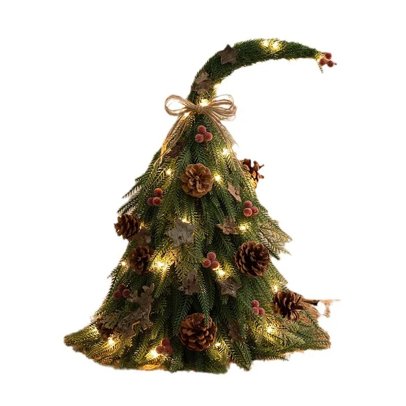 Christmas tree,premium lights ins style DIY ornament internet celebrity package，Christmas decorations mini tree