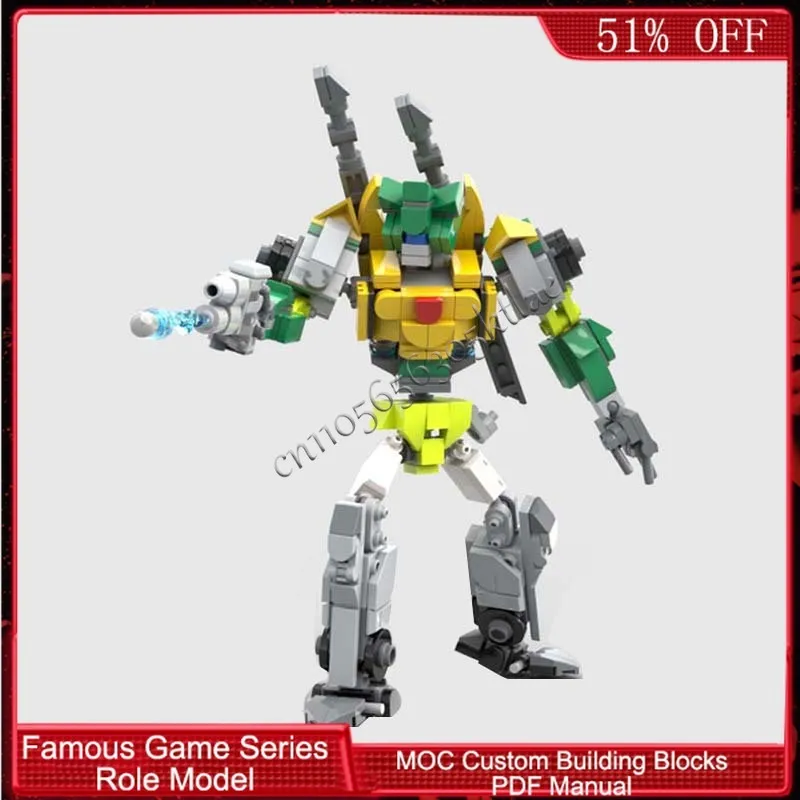 

341 деталь Brickheadz Jump Striker MOC: Модульный конструктор для самостоятельной сборки, креативный дизайн, развивающая игрушка для обучения, подарок на праздник