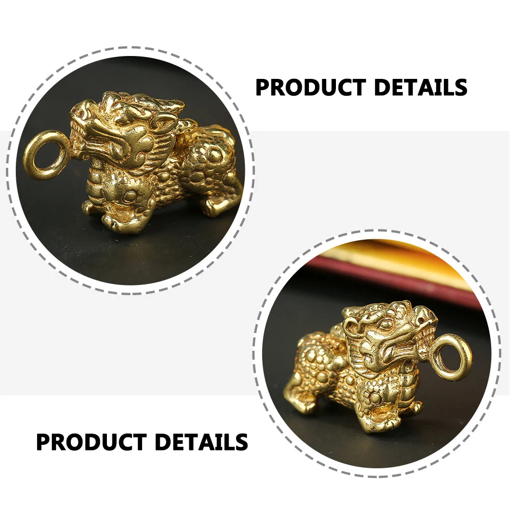 

2pcs Copper Pixiu Home Pendant Desktop Adornment Hanging Decor Durable Creative Fortune Wall naments Small Car Decorative
