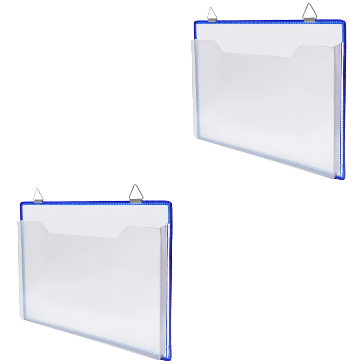 

2 Count File Storage Bag Hanging Folder Wall Organizer Bags Office Folders Accessory Plastic Travel for Traveling