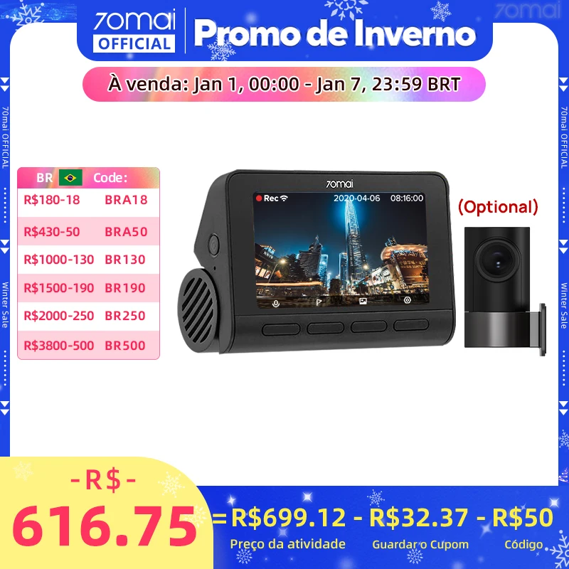 70mai a800s dash cam 4k uhd cinema-qualidade gps embutido adas 70mai 4k frente cam a800s suporte 24h estacionamento suporte câmera traseira