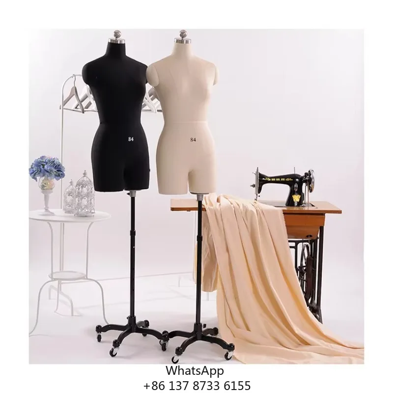 

Dress Maker Mannequin Cheap Wholesale Fiberglass Dress Form Half Body Female Mannequin Torso