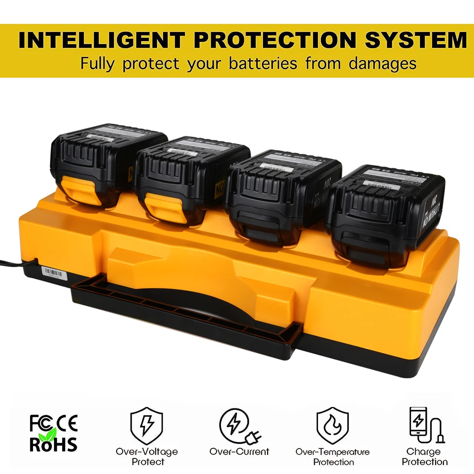 DCB102 DCB104 Battery Charger For Dewalt 12-20V Lithium-ion Battery DCB206 DCB205 DCB204 DCB203 DCB201 DCB120 DCB118 DCB105