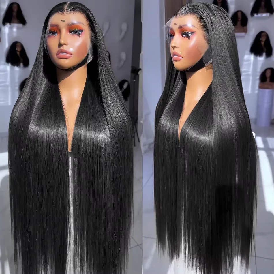 30 40 Inch 13x6 Hd Straight Human Hair Wigs Straight 13x4 Lace Frontal Wigs Human Hair Bone Straight 5x5 Closure Wig For Women